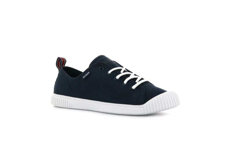 Palladium Niske Easy Lace Canvas Patike Ženske Indigo | QLmmm5Np