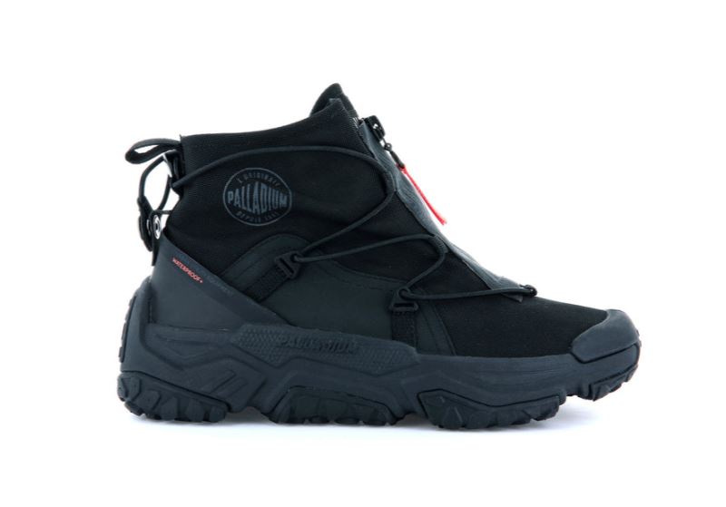 Palladium Off-grid Hi Zip Waterproof + Vodootporne Čizme Muške Crne Crne | CkW9jnYG