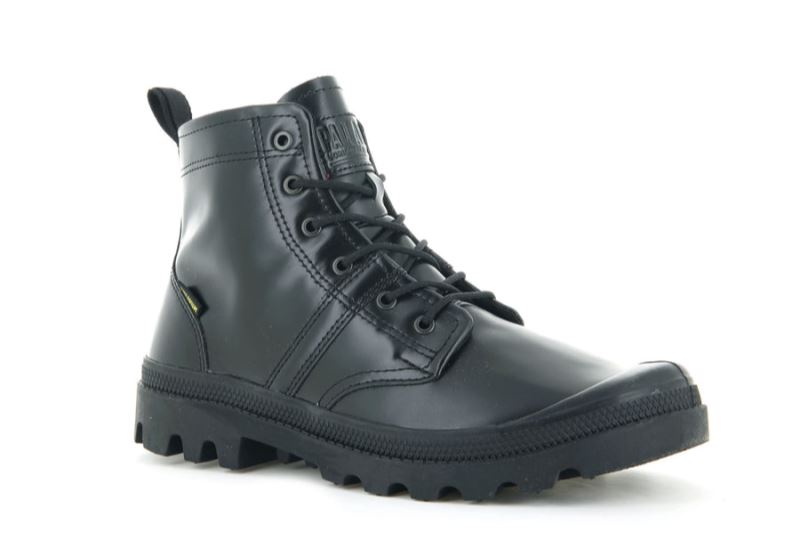 Palladium Pallabrousse Box Leather Boots Muške Crne Crne | eRcvGOHx