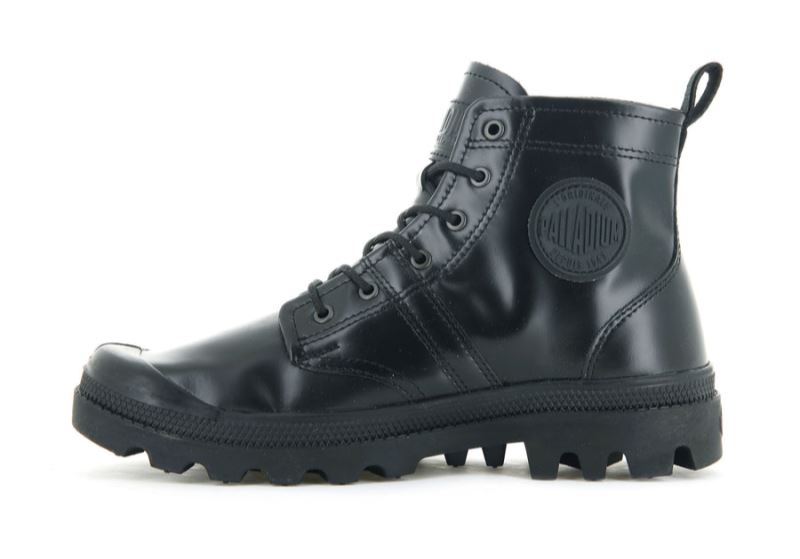 Palladium Pallabrousse Box Leather Boots Muške Crne Crne | eRcvGOHx