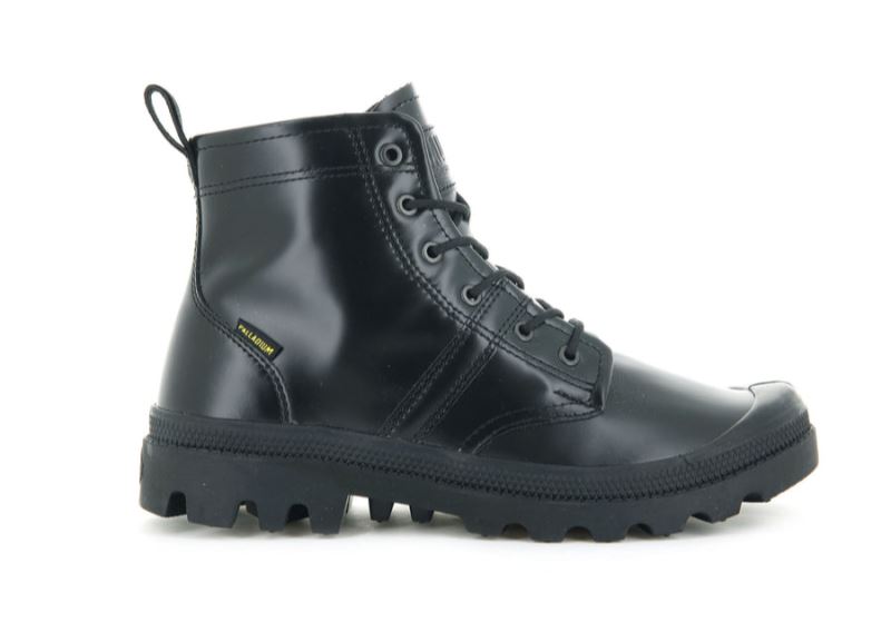 Palladium Pallabrousse Box Leather Boots Muške Crne Crne | eRcvGOHx