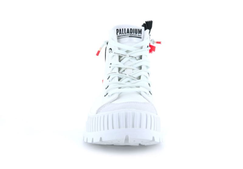 Palladium Pallashock Back Zip Čizme S Ortopedskom Petom Ženske Bijele | Gl86frvr