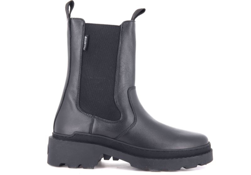 Palladium Pallatecno 04 Nap Leather Boots Ženske Crne Crne | AHBOE5eS