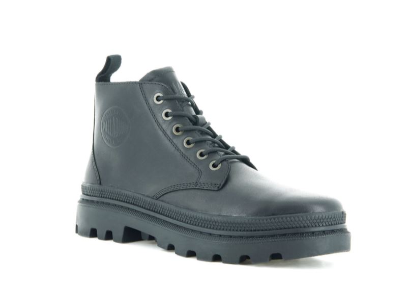 Palladium Pallatrooper Hi Rlx Leather Boots Ženske Crne Crne | ZA5PNKvI