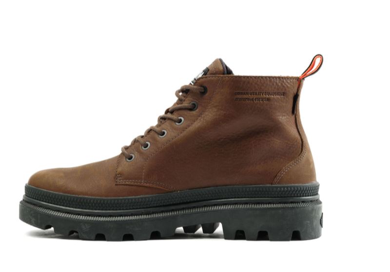 Palladium Pallatrooper Hi Wp+ Leather Boots Muške Smeđe | GrFhPR2o