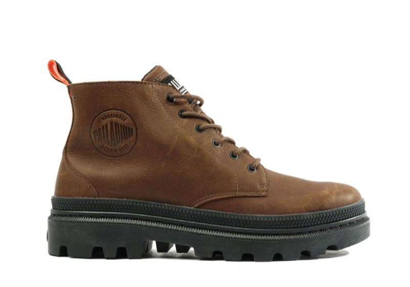 Palladium Pallatrooper Hi Wp+ Leather Boots Muške Smeđe | GrFhPR2o