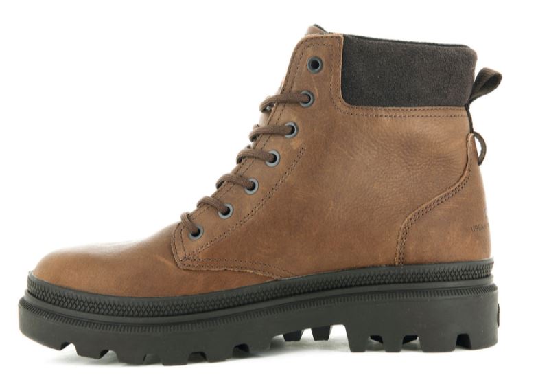 Palladium Pallatrooper Sc Wp+ Leather Boots Ženske Smeđe | ouMPUsfE