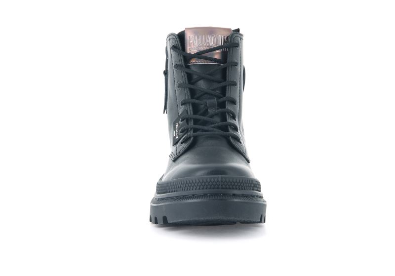 Palladium Pallatrooper Zip L Leather Boots Ženske Crne Crne | ytS6lX6Q