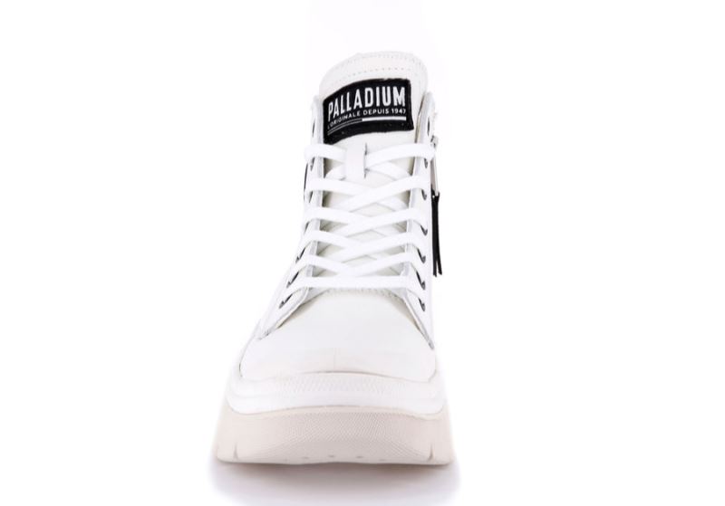 Palladium Pallawave Koža Leather Boots Ženske Bijele | uC9XdbUv