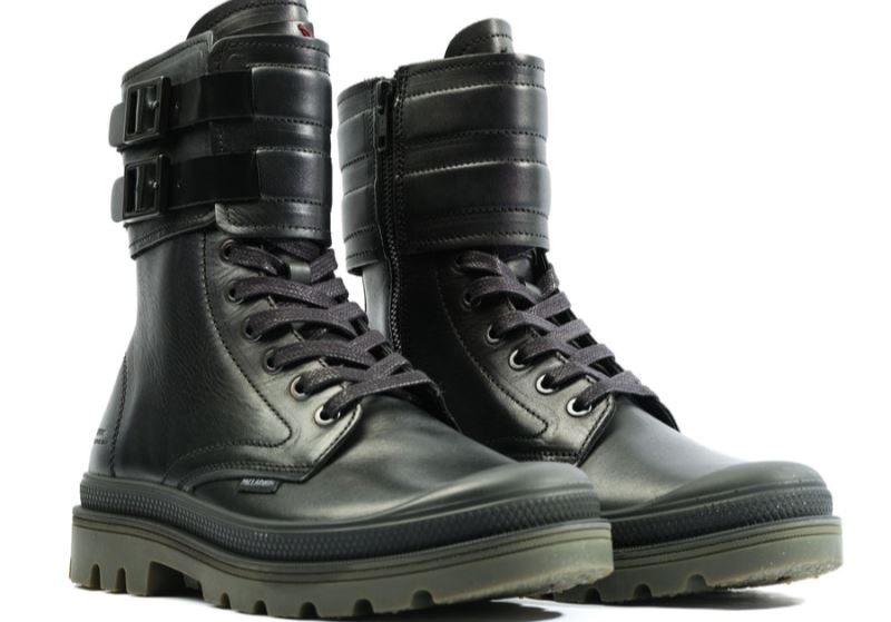 Palladium Pampa Atelier R Koža Leather Boots Ženske Crne | DUmv8w8Z