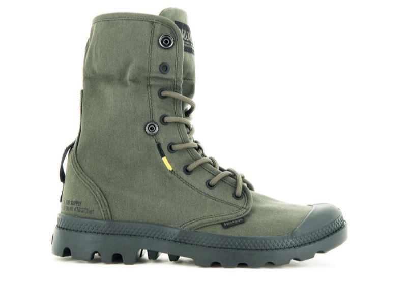 Palladium Pampa Baggy Supply Visoke Čizme Ženske Tamno Maslinasto Zelene | GKpRpXW4