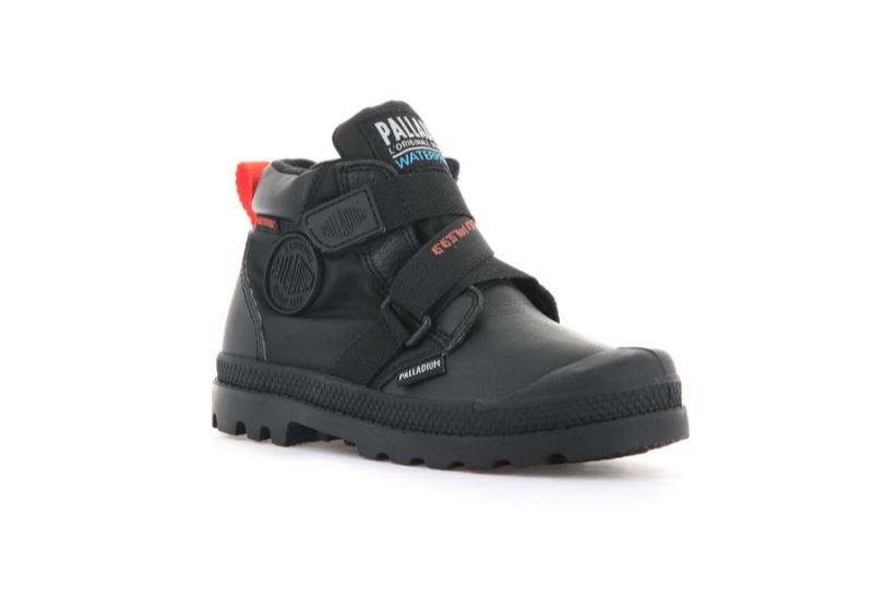 Palladium Pampa Hi Cuffstr Wp+ Čizme Dječje Crne Crne | IsP26DCe