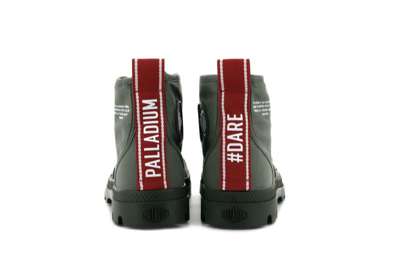 Palladium Pampa Hi Dare Planinarske Cipele Muške Tamno Maslinasto Zelene | y9u2YXTm