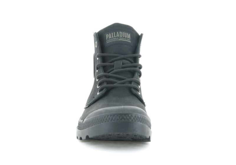 Palladium Pampa Hi Supply Koža Leather Boots Muške Crne Crne | AmiayBCh