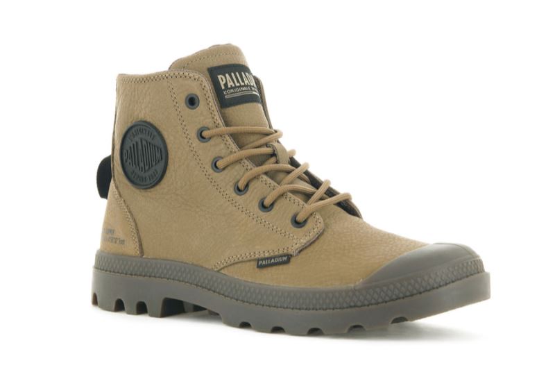 Palladium Pampa Hi Supply Koža Leather Boots Muške Smeđe | Strh7qNW