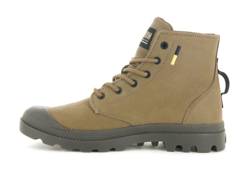 Palladium Pampa Hi Supply Koža Leather Boots Muške Smeđe | Strh7qNW