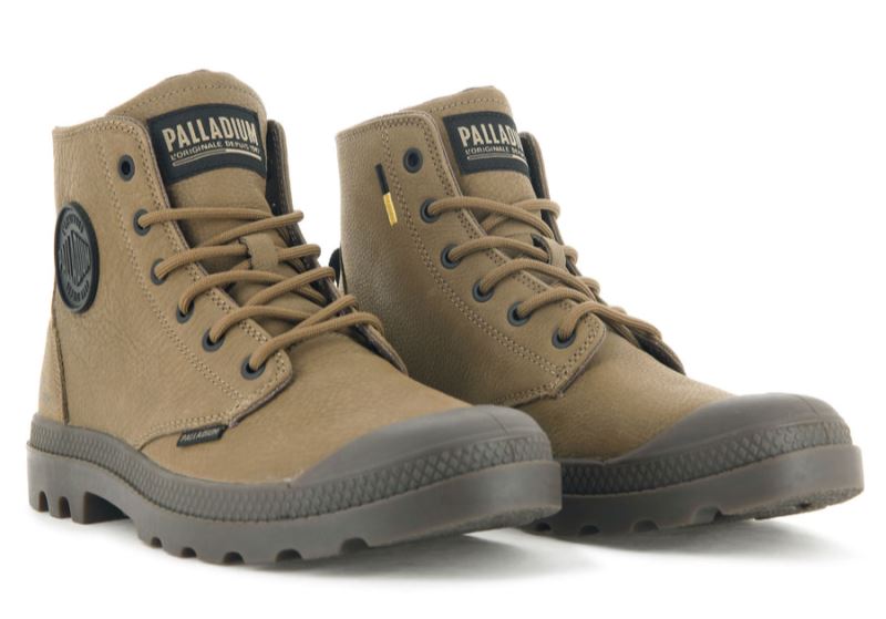 Palladium Pampa Hi Supply Koža Leather Boots Muške Smeđe | Strh7qNW