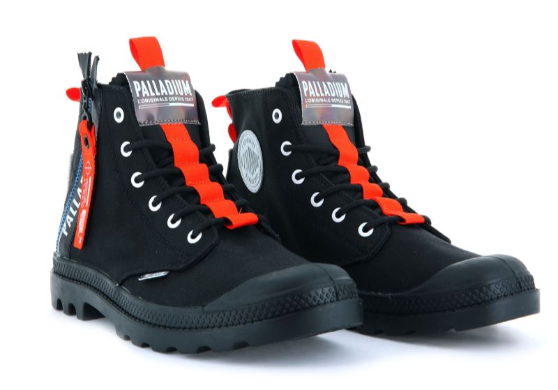 Palladium Pampa Hi Ticket To Earth Čizme Ženske Crne Crne | 6uykvjNt