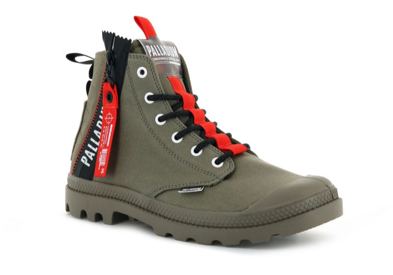 Palladium Pampa Hi Ticket To Earth Čizme Ženske Zelene | 8EGz27ep