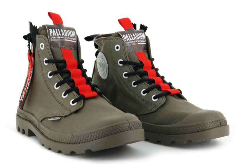 Palladium Pampa Hi Ticket To Earth Čizme Ženske Zelene | 8EGz27ep