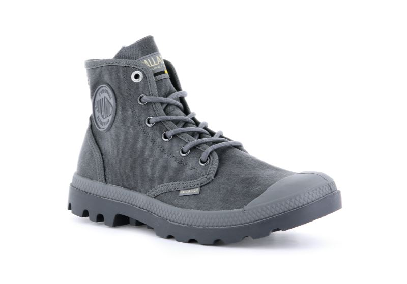 Palladium Pampa Hi Wax Čizme Muške Tamno Sive | fNPckwEe