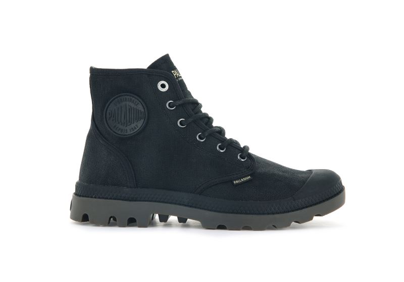 Palladium Pampa Hi Wax Čizme Ženske Crne | vHIXN6uk