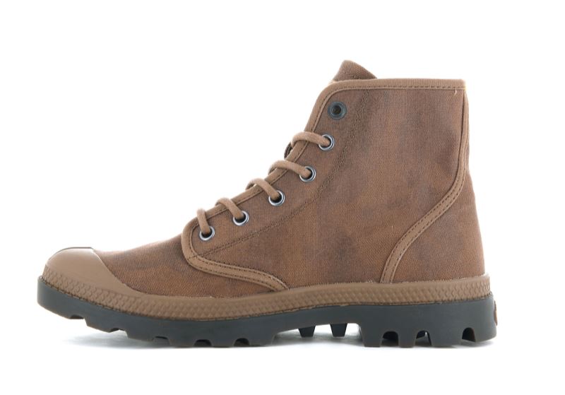 Palladium Pampa Hi Wax Čizme Ženske Tamno Smeđe | DUXAWy3q