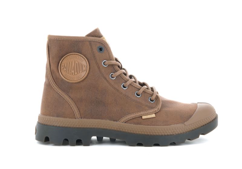 Palladium Pampa Hi Wax Čizme Ženske Tamno Smeđe | DUXAWy3q