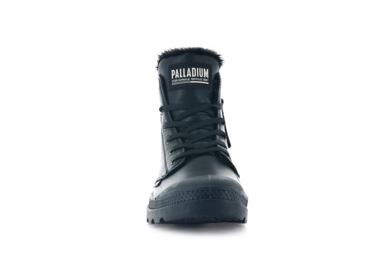 Palladium Pampa Hi Zip Koža S Čizme Ženske Crne Crne | a83XTSUe