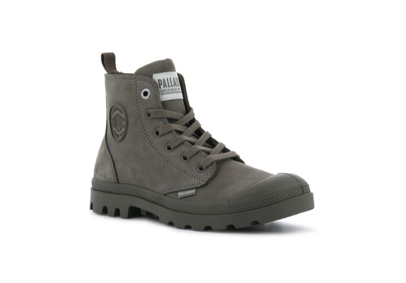 Palladium Pampa Hi Zip Nubuk Čizme Ženske Sive Smeđe | EbKwdpxR