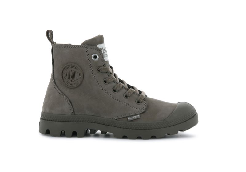 Palladium Pampa Hi Zip Nubuk Čizme Ženske Sive Smeđe | EbKwdpxR