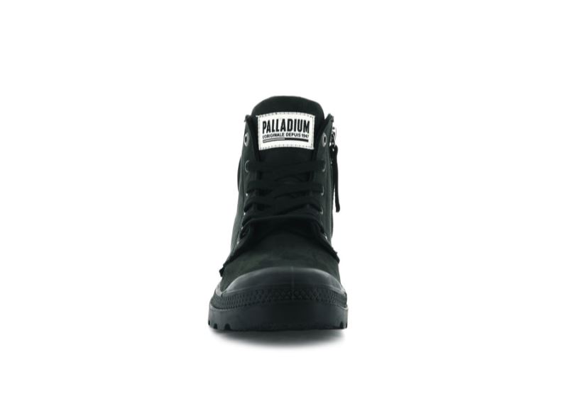 Palladium Pampa Hi Zip Nubuk Čizme Ženske Crne | oSisKk1n