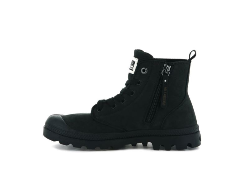 Palladium Pampa Hi Zip Nubuk Čizme Ženske Crne | oSisKk1n