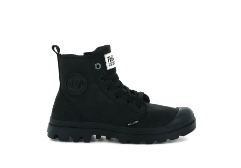 Palladium Pampa Hi Zip Nubuk Čizme Ženske Crne | oSisKk1n