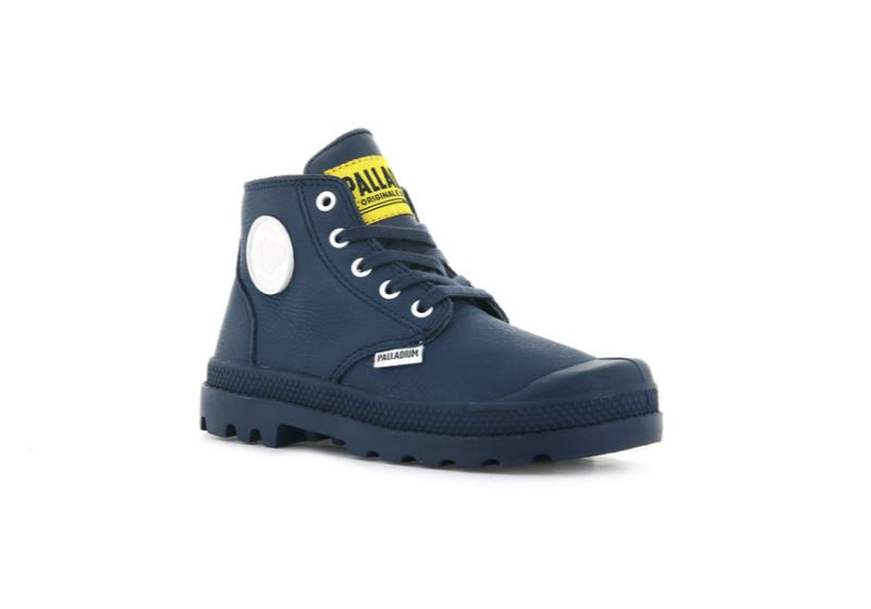 Palladium Pampa Mid Lth Zip Čizme Dječje Indigo | BUEB58Wx