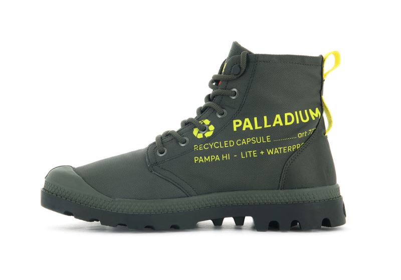 Palladium Pampa Recycle Waterproof+ 2 Vodootporne Čizme Muške Tamno Maslinasto Zelene | UgffnI4b