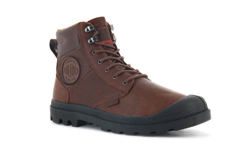 Palladium Pampa Shield Wp+ Lth Čizme Muške Smeđe | oj0nrKo9