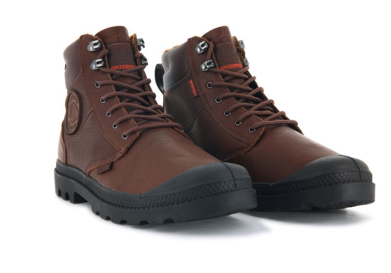 Palladium Pampa Shield Wp+ Lth Čizme Muške Smeđe | oj0nrKo9