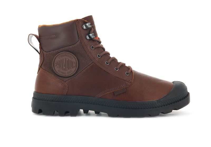 Palladium Pampa Shield Wp+ Lth Čizme Muške Smeđe | oj0nrKo9