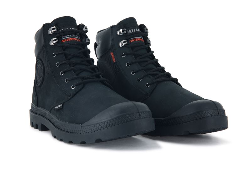 Palladium Pampa Shield Wp+ Lux Čizme Muške Crne Crne | H1e8OvI0