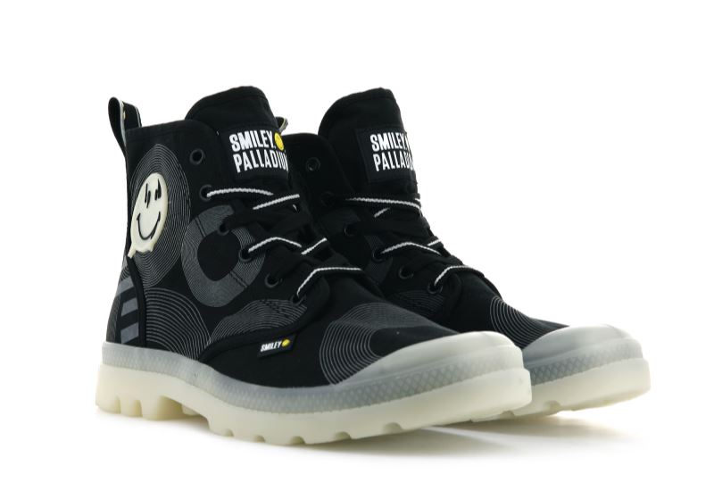 Palladium Pampa Smiley Gitd Čizme Muške Crne | dK7HKfll