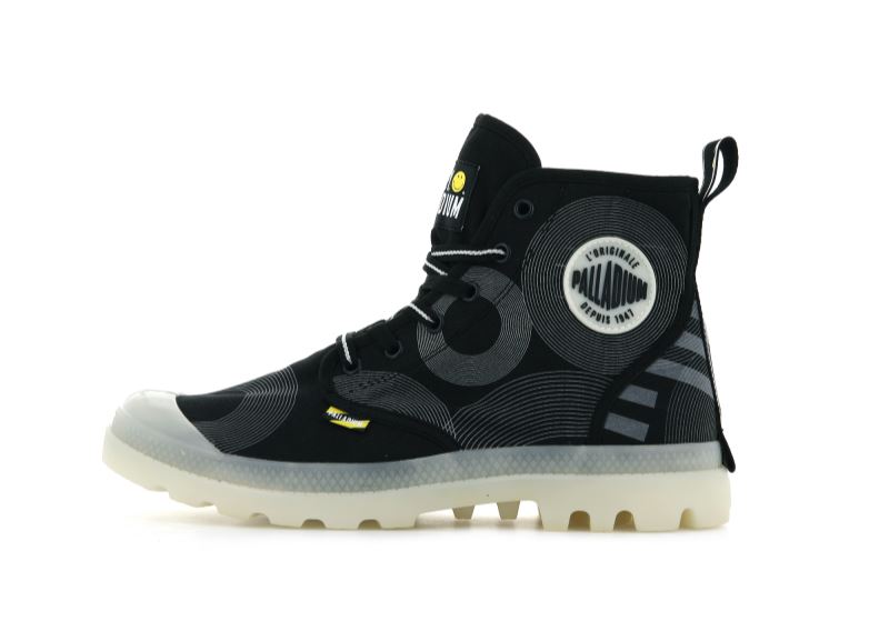 Palladium Pampa Smiley Gitd Čizme Muške Crne | dK7HKfll