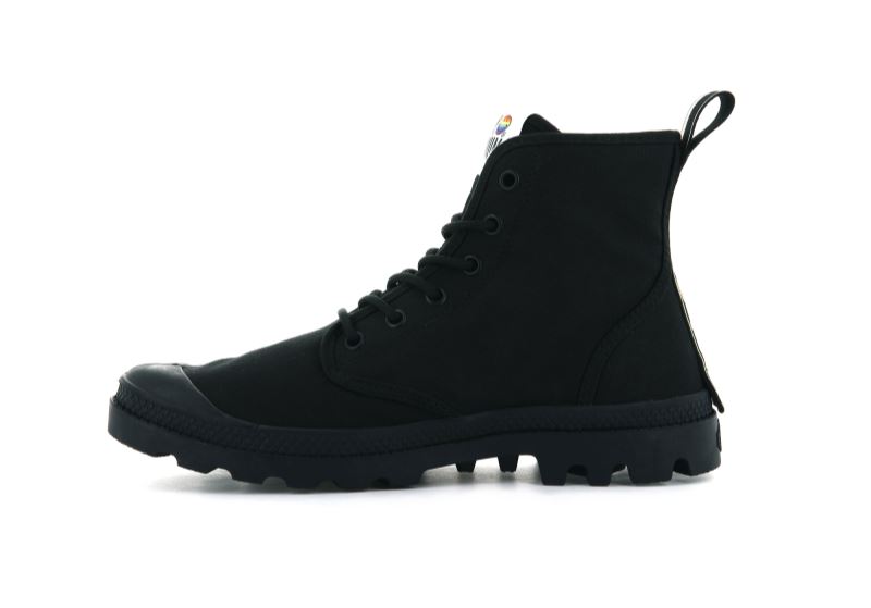 Palladium Pampa Smiley Pride Čizme Muške Crne Crne | 9G4o2HD2