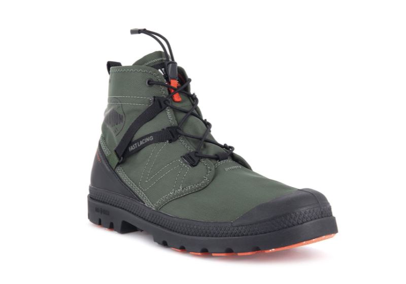 Palladium Pampa Travel Lite+ Waterproof Vodootporne Čizme Muške Tamno Maslinasto Zelene | 6b6trMTc