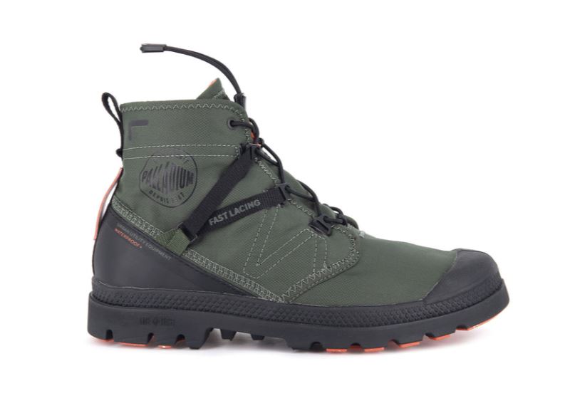 Palladium Pampa Travel Lite+ Waterproof Vodootporne Čizme Muške Tamno Maslinasto Zelene | 6b6trMTc