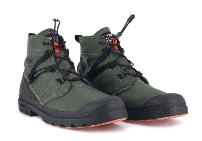 Palladium Pampa Travel Lite+ Waterproof Vodootporne Čizme Ženske Tamno Maslinasto Zelene | kRl9D8ac