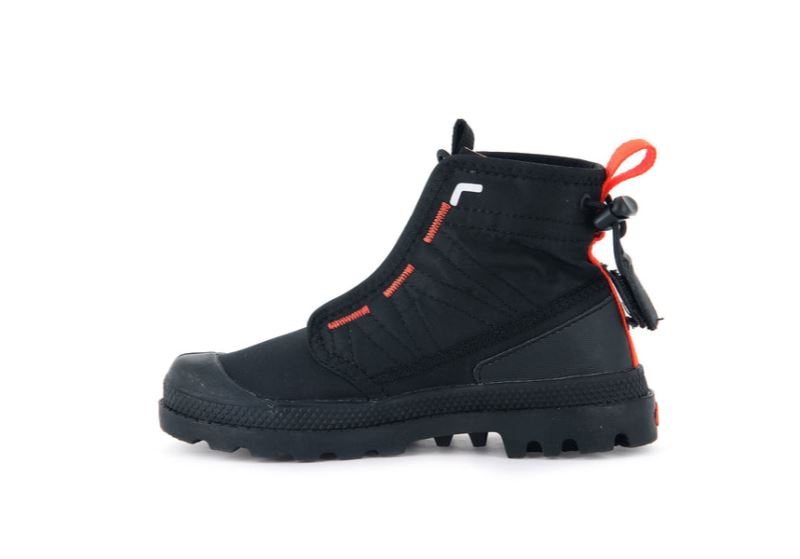 Palladium Pampa Travel Čizme Dječje Crne Crne | X87CMR9Y