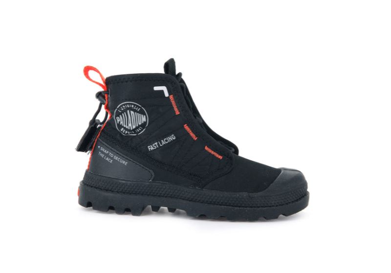 Palladium Pampa Travel Čizme Dječje Crne Crne | X87CMR9Y