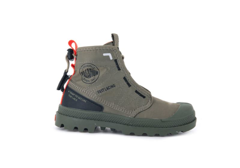 Palladium Pampa Travel Čizme Dječje Zelene | 0JYxFfvQ