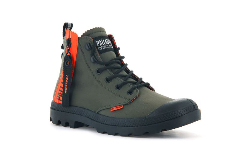 Palladium Pampa Unlocked Čizme Muške Tamno Maslinasto Zelene | VYlX8R1s